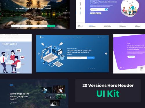 20 Hero Headers Web-UI Kit - 20-hero-headers-web-ui-kit