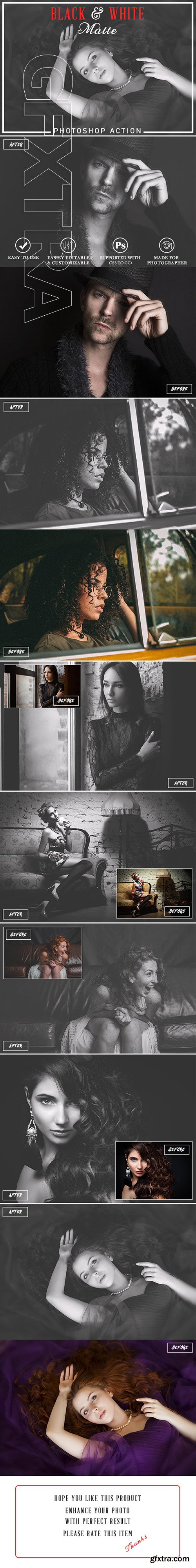 GraphicRiver - Black & White Matte Photoshop Action 24958508