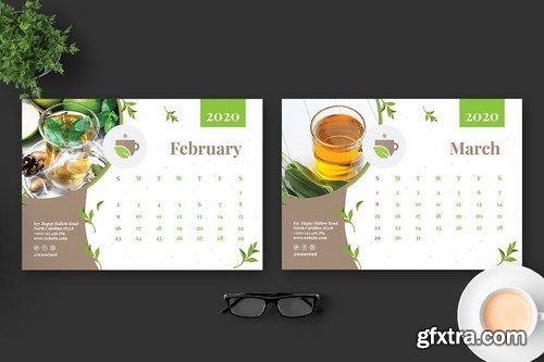 2020 Tea Herbal Green Calendar Pro