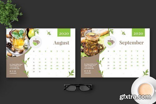 2020 Tea Herbal Green Calendar Pro