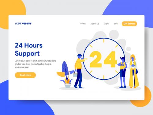 24 Hours Live Support Illustration - 24-hours-live-support-illustration