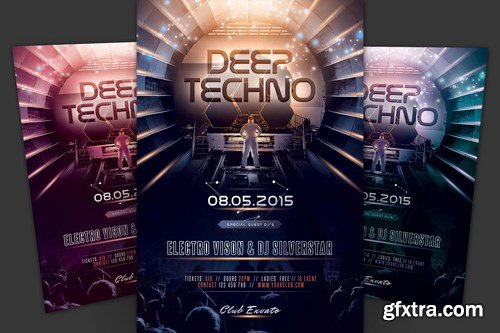 Deep Techno Flyer