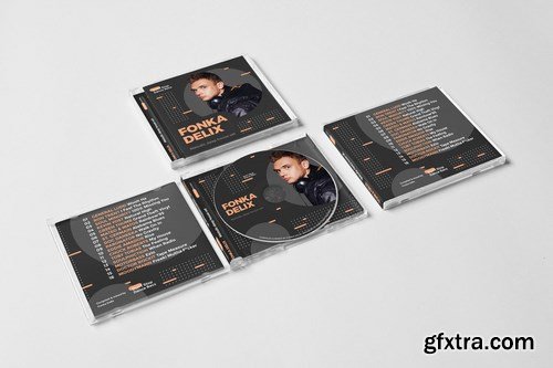 Modern DJ Mix Album CD Cover Artwork Template