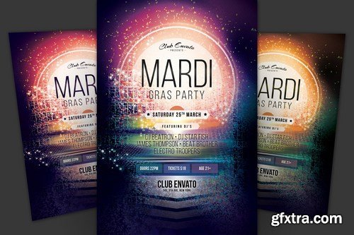 Mardi Gras Party Flyer