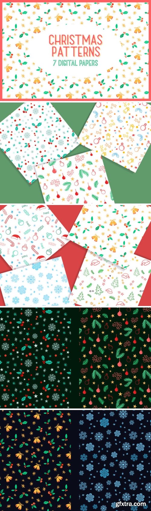 Christmas Patterns - 7 Digital Papers 2131251