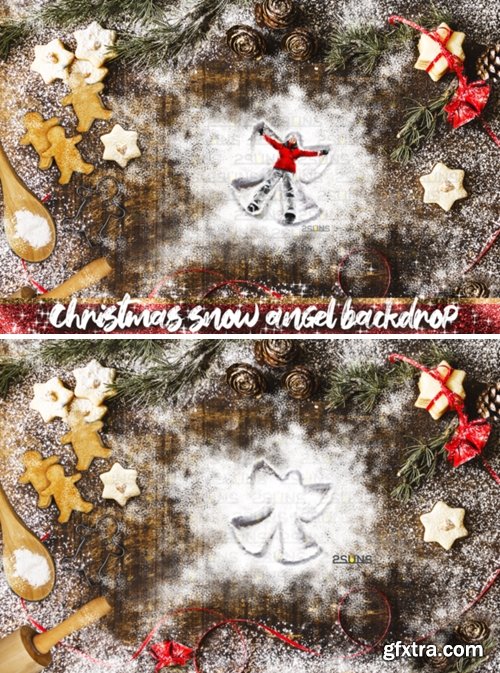 Christmas Backdrop Snow Angel Cookie 2139076