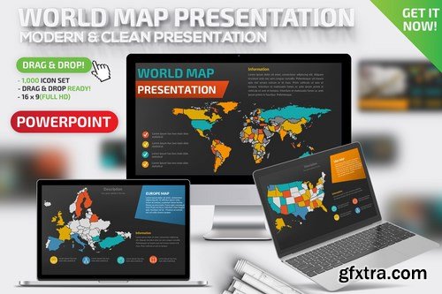 World Map Powerpoint and Keynote Templates