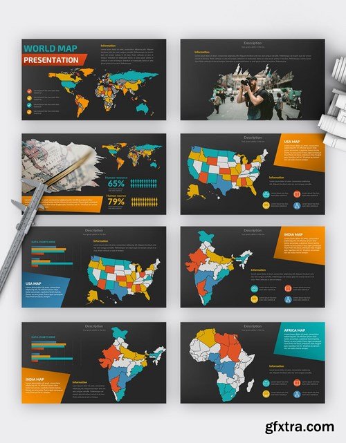 World Map Powerpoint and Keynote Templates