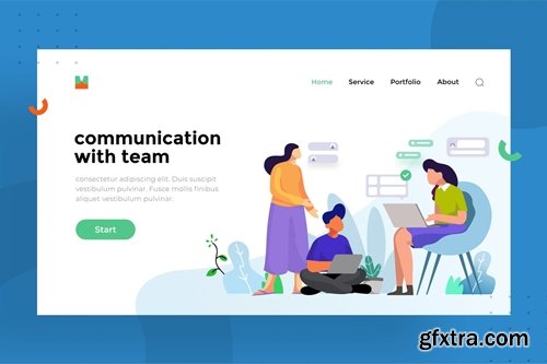 Communication With Team | Illustration for website