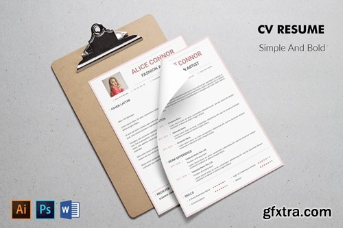 CV Resume Simple And Bold