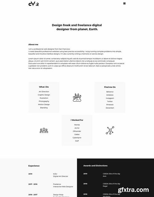 Cypr - Personal Portfolio PSD Template