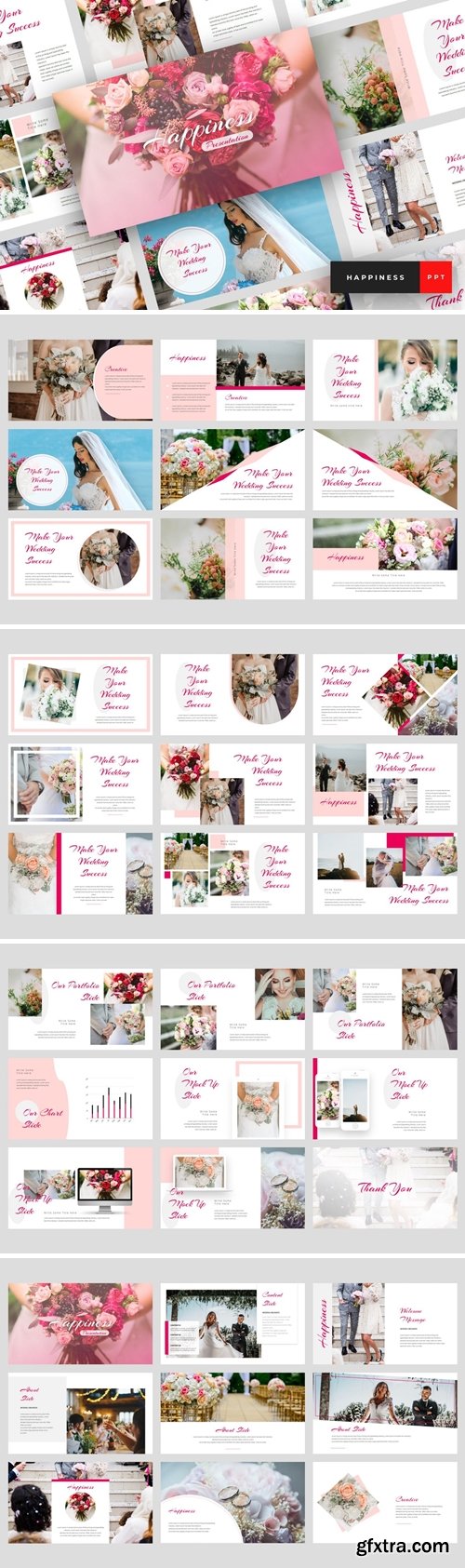 Happiness - Wedding Powerpoint, Keynote and Google Slides Templates