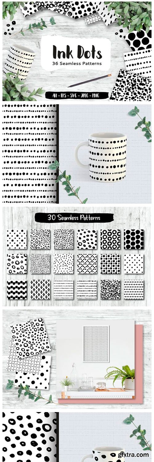 Ink Dots Seamless Patterns 2149753