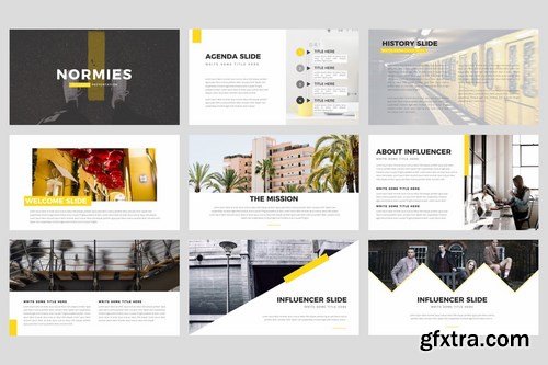 Normies - Influencer Powerpoint Google Slides and Keynote Templates