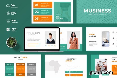 Musiness – Powerpoint Google Slides and Keynote Templates