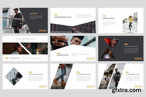 Invent - Street Fashion Powerpoint Google Slides and Keynote Templates