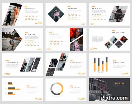 Invent - Street Fashion Powerpoint Google Slides and Keynote Templates