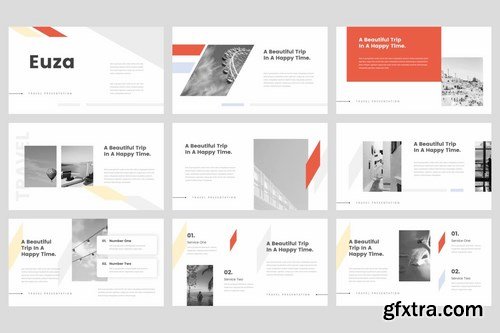 Euza - Travel Powerpoint Google Slides and Keynote Templates