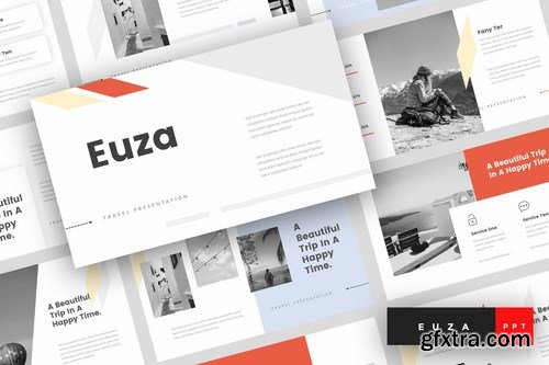 Euza - Travel Powerpoint Google Slides and Keynote Templates