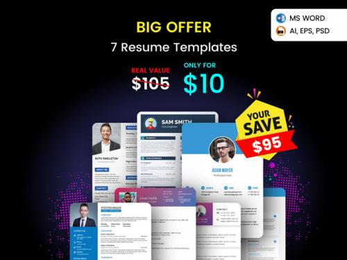 7 Resume Template - Docx, AI, PSD, IN - 7-resume-template-docx-ai-psd-in