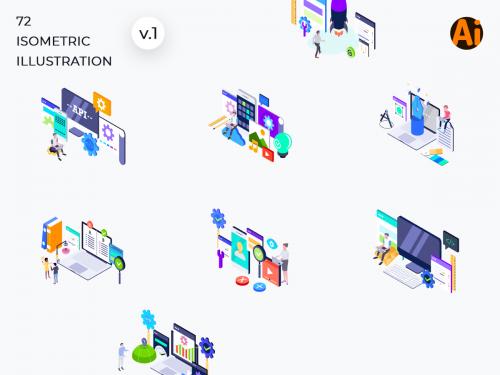 72 Isometric Illustration Part 1 - 72-isometric-illustration-part-1