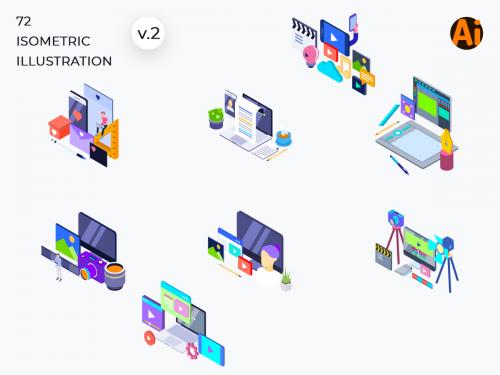 72 Isometric Illustration Part 2 - 72-isometric-illustration-part-2