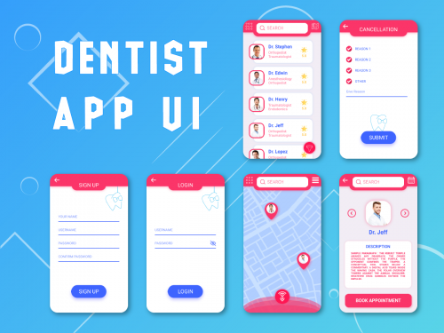 A simple multi feature Dentist App UI - a-simple-multi-feature-dentist-app-ui