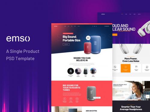 A Single Product PSD Template - Emso - a-single-product-psd-template-emso