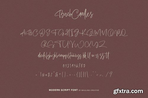 CM - Birch Candles - Handwritten Font 4347038