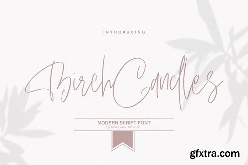 CM - Birch Candles - Handwritten Font 4347038