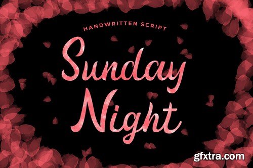 Sunday Night Handwritten Script Font