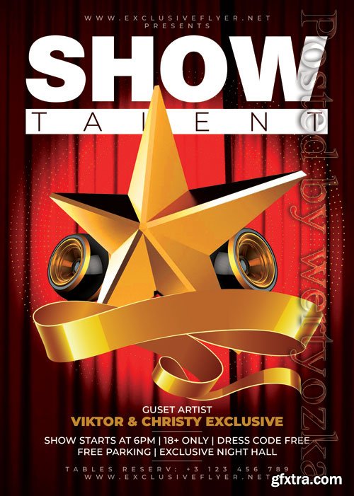 Show talent - Premium flyer psd template