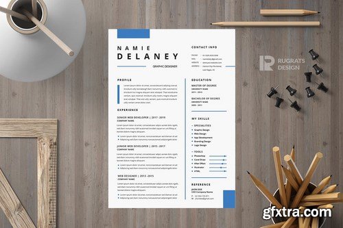 Minimalist CV Resume R17 Template