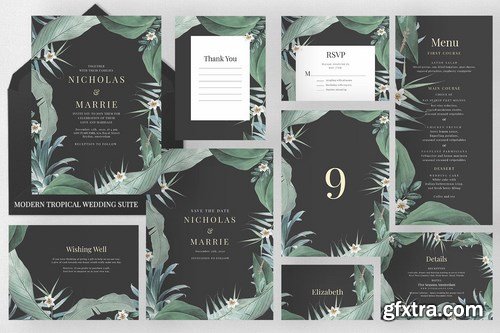 Modern Tropical Wedding Suite