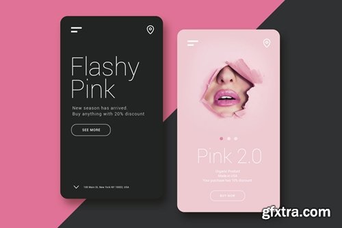 Lipstick & Cosmetics - Mobile UI Kit