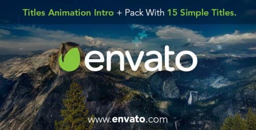 Videohive - Titles Animation Intro and Pack With 15 Simple Titles