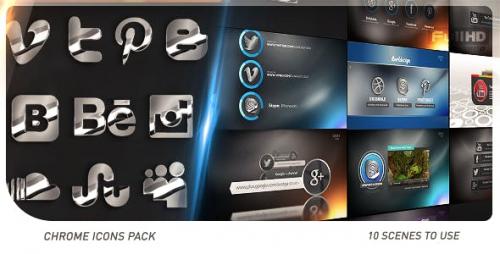 Videohive - Social Chrome Icons Pack