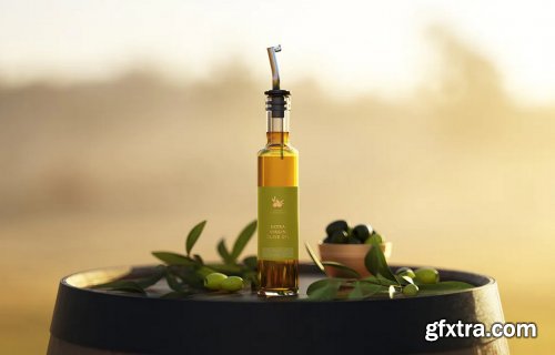 Olive Oil Bottle Mockup - Set 2