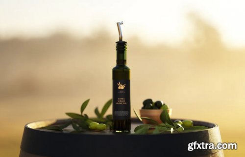 Olive Oil Bottle Mockup - Set 2