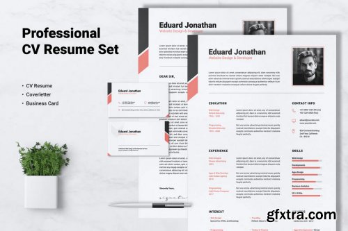 Professional CV Resume Set Vol. 05