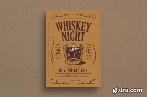 Whiskey Night Event Flyer