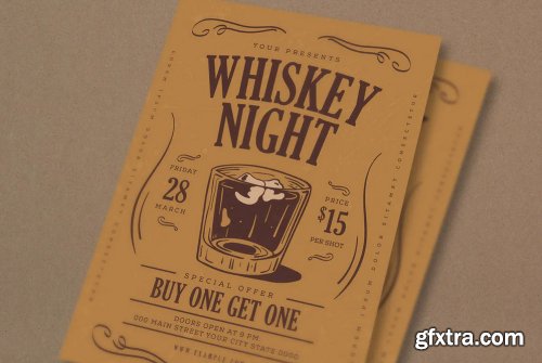 Whiskey Night Event Flyer