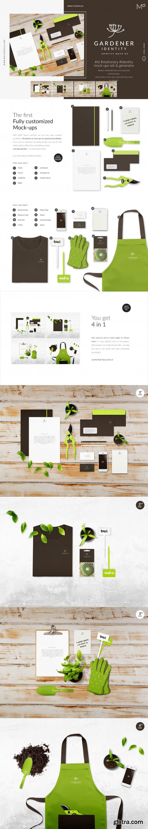 CreativeMarket - The Gardener ID Mock-ups Generator 4249537