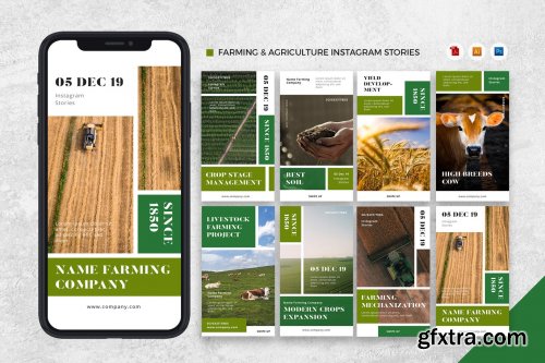 Farming & Agriculture Instagram Stories AI and PSD