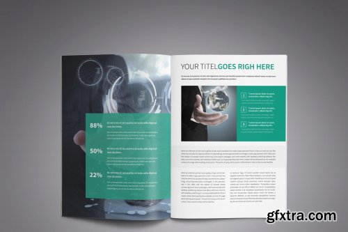 CreativeMarket - A4 Corporate Business Brochure 4159023