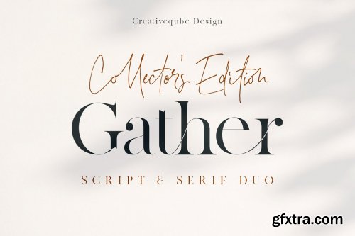 CreativeMarket - Gather Collector's Edition Font Duo 4125884