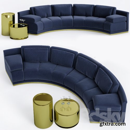 Sofa Fendi Casa 2015 Collection 3d model