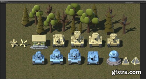 Set of Cartoon Tanks