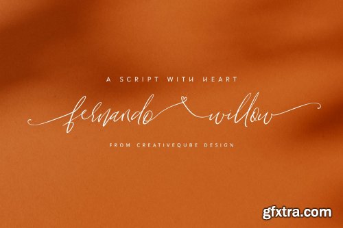 CreativeMarket - Fernando Willow Heart Script 4271570