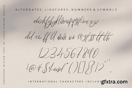 CreativeMarket - Fernando Willow Heart Script 4271570